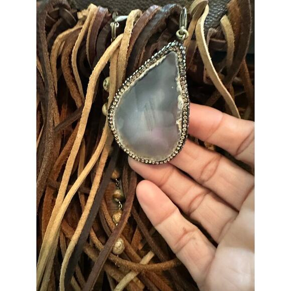 Vintage Boho Louis Vuitton Women's Brown Braided Leather Pochette Bosphore Bag - Picture 7 of 16